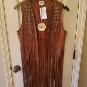 Brand new Fringe studded vest